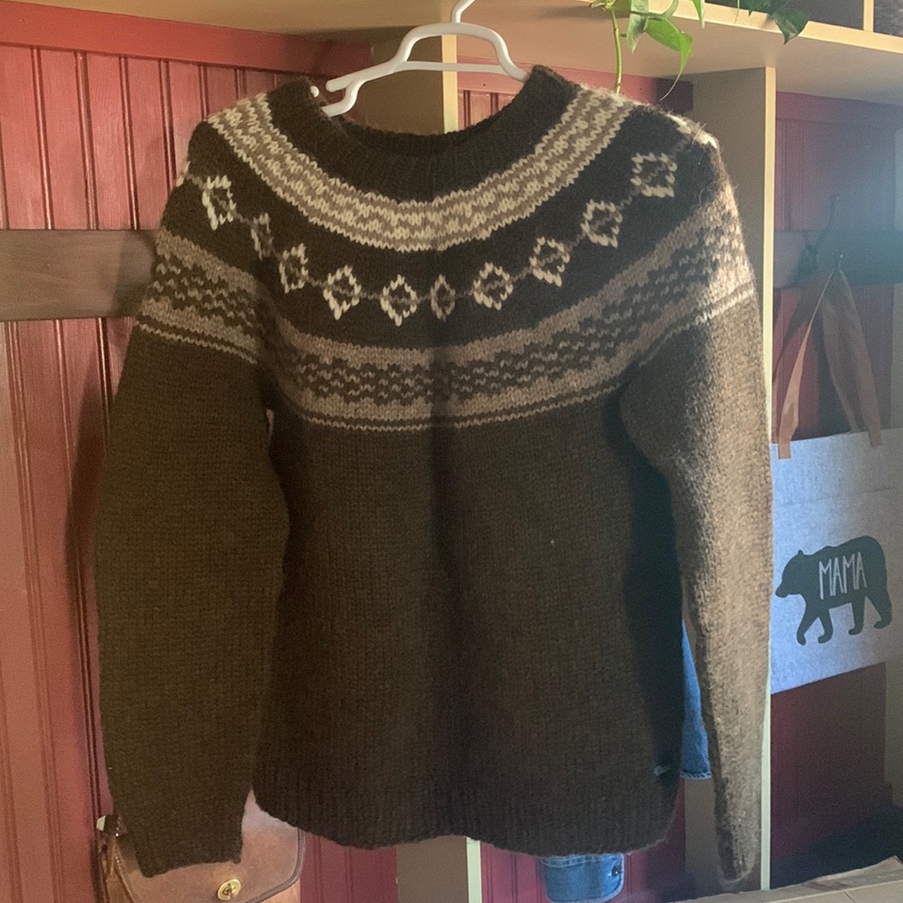 Authentic vintage Icelandic wool sweater